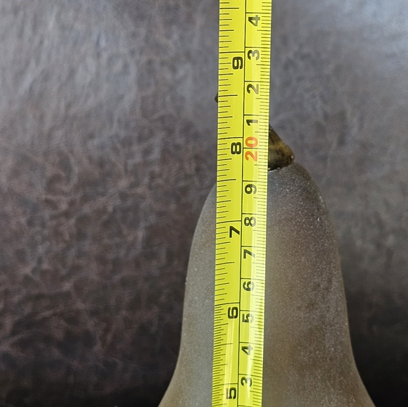 Blenko Glass Pears Frosted Golden Amber 8.5” Fruit Figurines Handblown - Picture 8 of 9